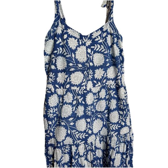 Beau & Ro Floral Maxi Dress in Cobalt Blue Folk Flower Size XS, EUC! Pretty! - Picture 8 of 9